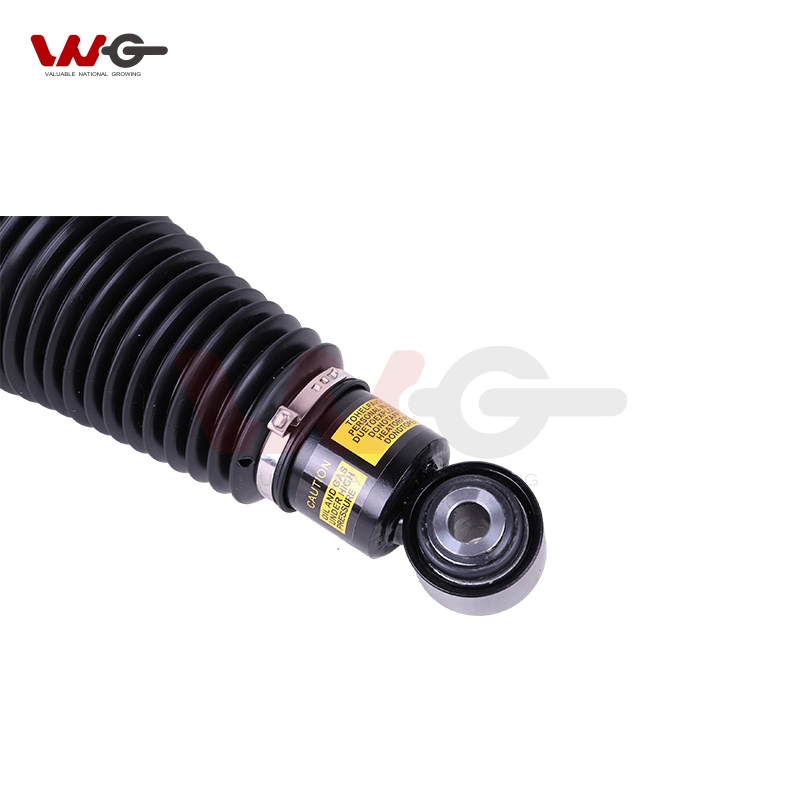 Air suspension shock absorber end component close-up