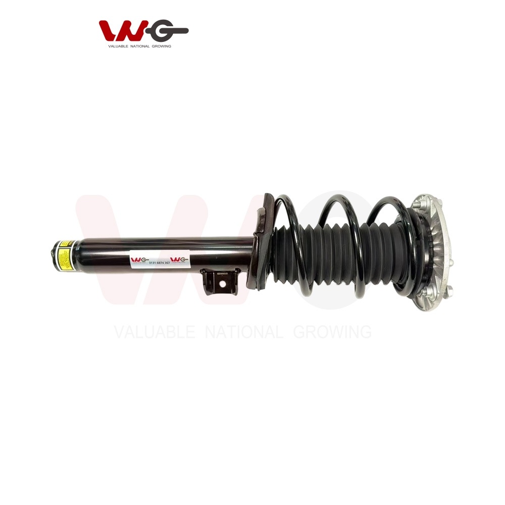 Side view VNG pre-assembled shock absorber strut with coil spring, auto suspension part